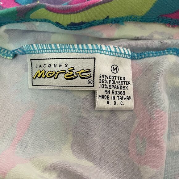 Vintage Jacques Moret 80s Neon Capri Leggings & Top Set Exercise Dance Party - Picture 11 of 11